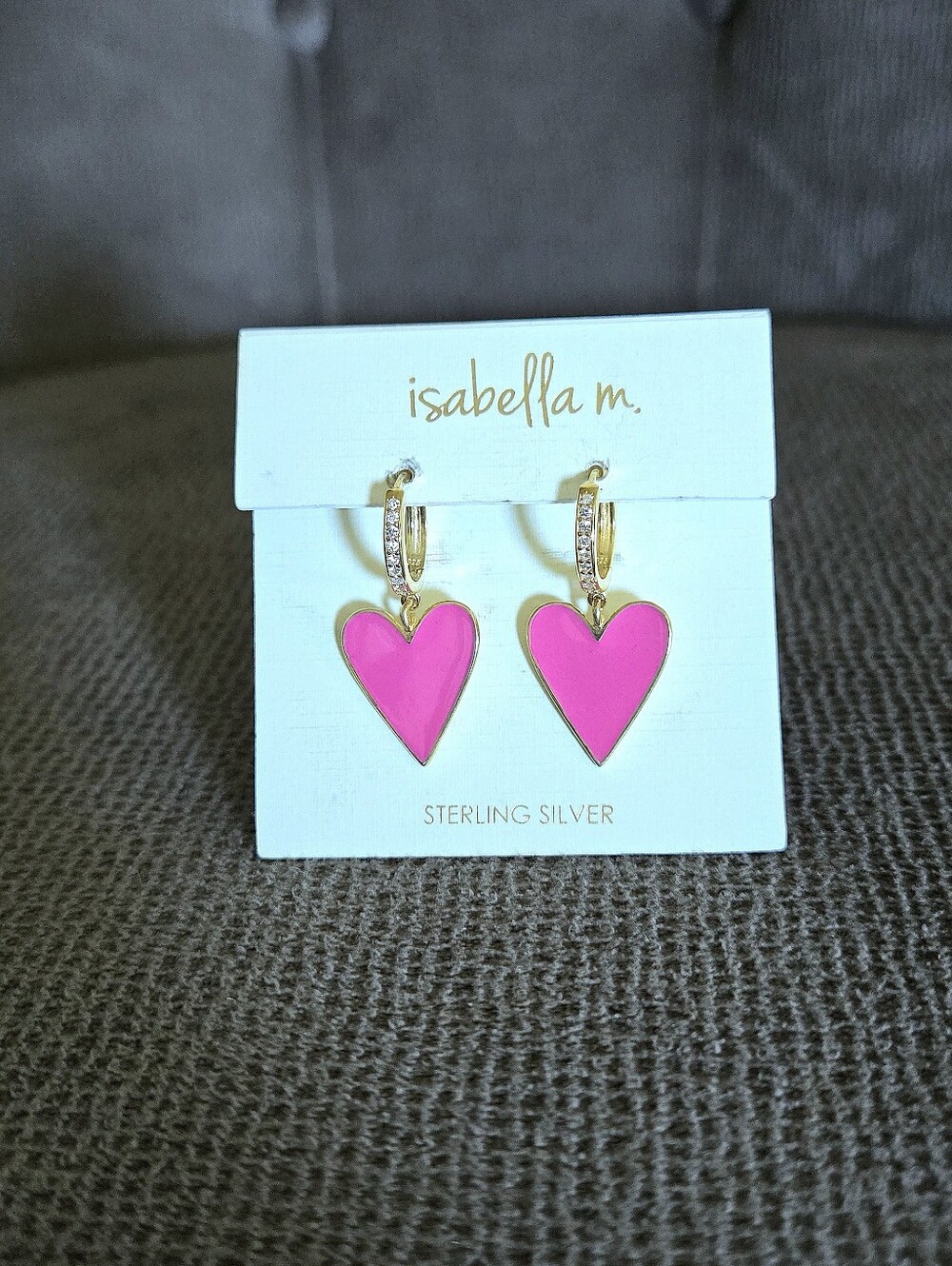 ✨️HP✨️ isabella m. Pink Enamel Heart💗 Huggie🤗 Earrings